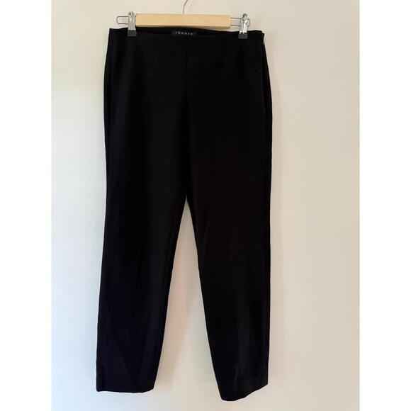 Theory Trousers Womens Size 2 Black Belisa 2 Neo Twill Tailored Fit Classic Chic - Picture 2 of 8